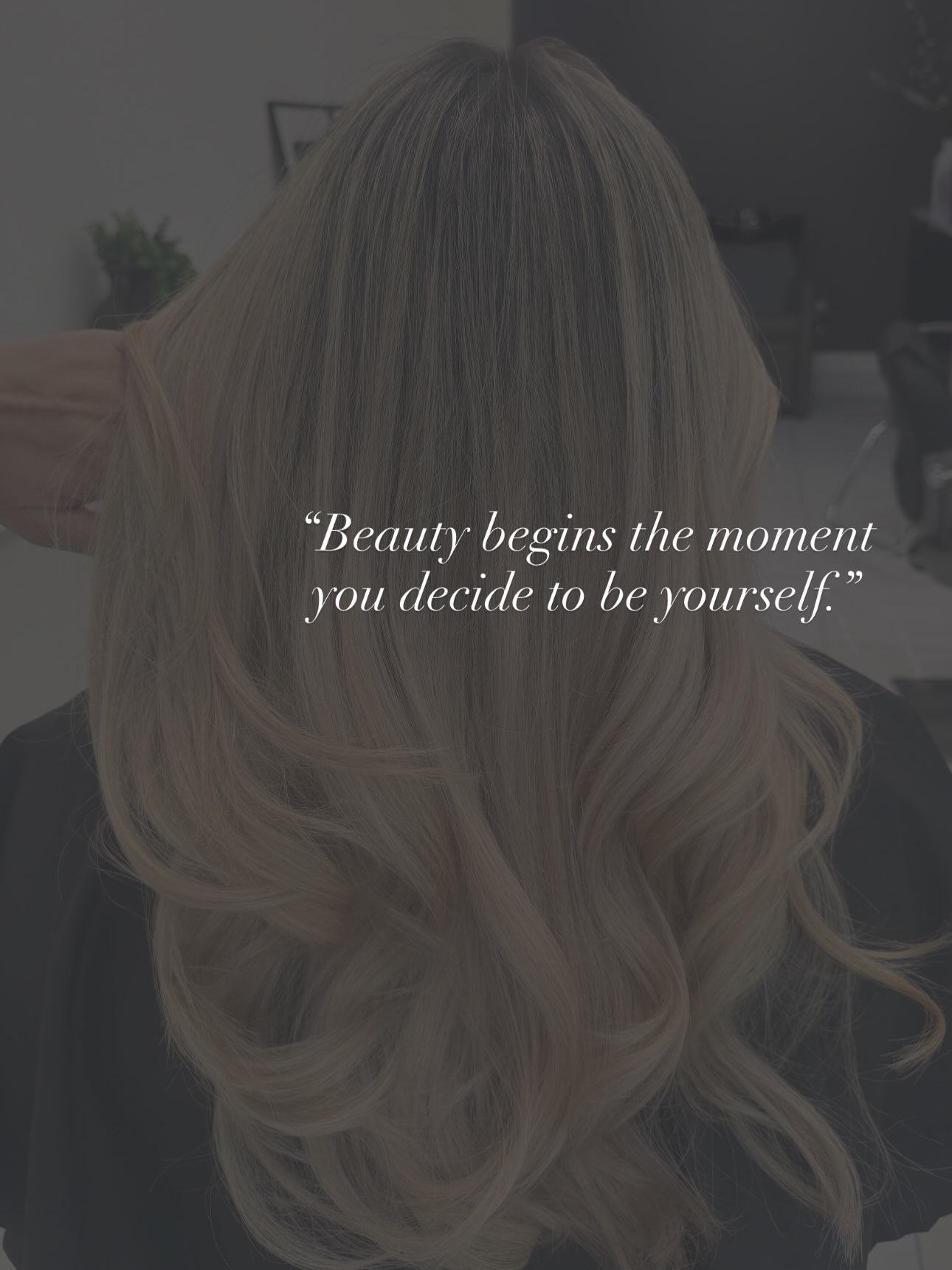Beauty begins the moment you decide to be yourself